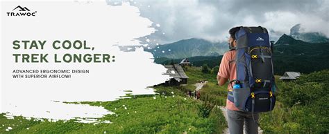 TRAWOC AEROLINK 60 Liter Travel Backpack Hiking Trekking Bag Camping ...