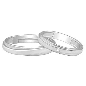 GIVA Unisex Adult 925 Silver True Vow Couple Bands,Male Ring : Indian ...