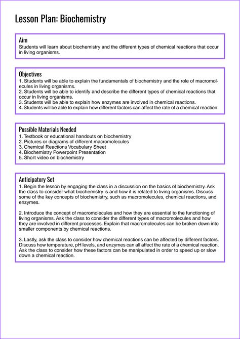 Image result for Biochemistry Lesson
