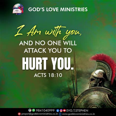 Acts 18:10 :: God's Love Ministries - Today's Promise