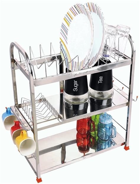 Buy Amol Premium Stainless Steel Dish Rack | Plate Holder | Glass ...