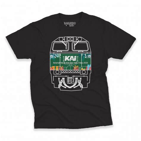 Jual Railindo - Kaos Dewasa KA Lokomotif CC206 Sp. Nataru 2025 - White ...