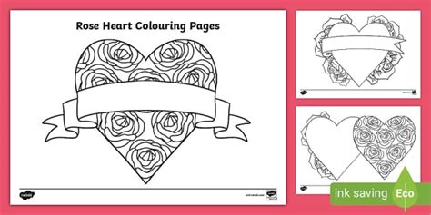 Rose Heart Colouring Page | Twinkl Colouring (teacher made)