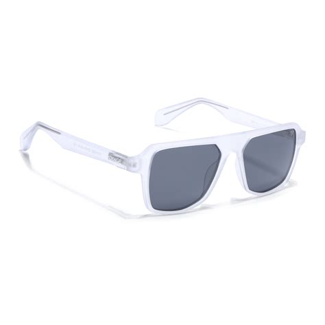 Prizm | Transparent Wayfarer Polarized Sunglasses | Black Lens - PMG72