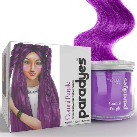 Paradyes Semi-permanent Comrii Purple DIY Conditioner Based Hair Colour ...