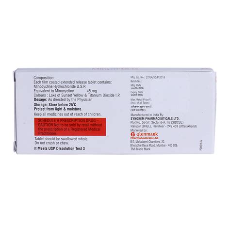 Minym ER 45 Tablet 10's Price, Uses, Side Effects, Composition - Apollo ...