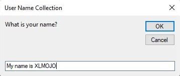 Image result for VBA Input Box Example