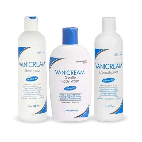 Vanicream Free and Clear Sensitive Skin Set - Shampoo, Conditioner ...