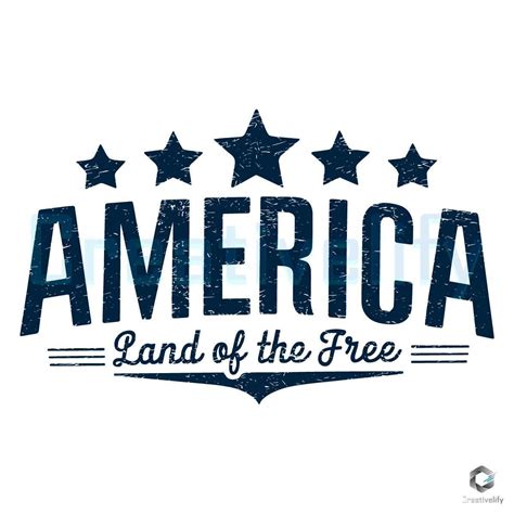 America Stars Land Of The Free 4th July SVG | Svg, Patriotic themed ...