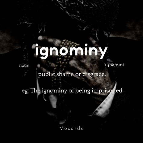 Ignominy | Vocords | English Vocabulary | Interesting english words ...
