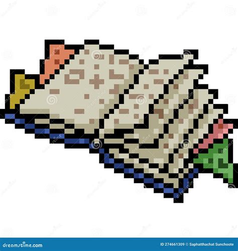 Pixel art old vintage book stock vector. Illustration of vector - 274661309