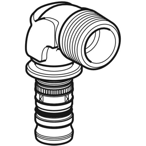 Geberit Mepla bend adapter 90° with male thread | Geberit product catalogue