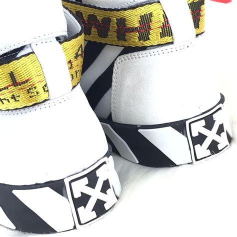 off white ayakkabi sneaker virgil mid top beyaz