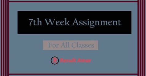 Image result for Assignment Class 9 7th Week