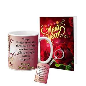 Buy L.O.F Lords of Fashion Happy New Year White Mug Gift Set A ...