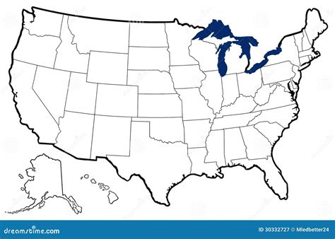 US Map 50 United States Borders Cartoon Vector | CartoonDealer.com ...