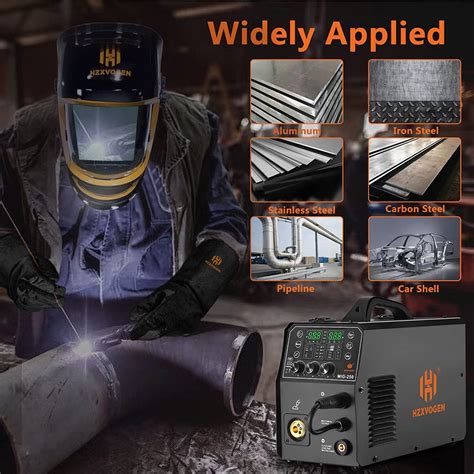 Buy HZXVOGEN MIG Welder Aluminum 4 in 1 Dual Voltage MIG Welder Digital ...