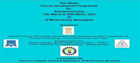 IFTMU – Activities @ IFTM University