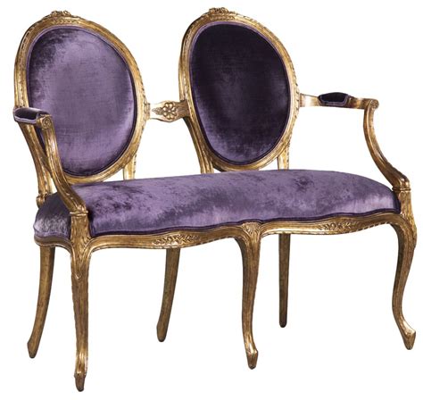 jans2en进口家具欧式古典手工雕刻紫色双人休闲椅扶手椅门厅椅-单品-美间（软装设计采购助手）