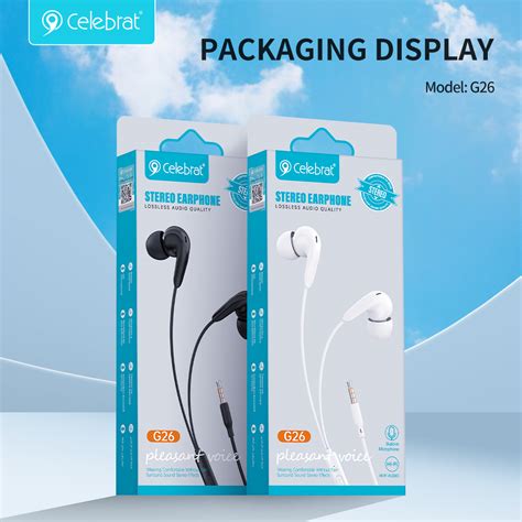 CELEBRAT (G26) STEREO EARPHONE - WHITE 
