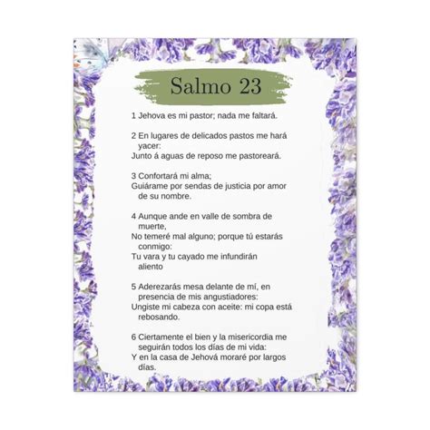 Salmo 23 Impresion De Arte Crist en la Pared Lista Para Colgar in ...