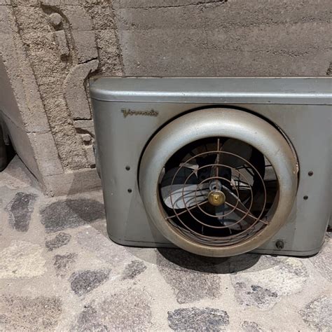 1950s Wall Unit Vornado Grey Electric Window Fan - Ambianic