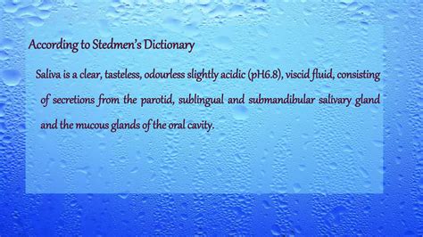Saliva ppt | PPTX