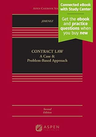 Buy Contract Law: A Case & Problem Based Approach (Aspen Casebook) Book ...