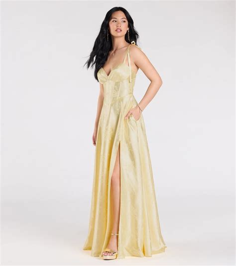 Yellow A Line Prom Dresses & Windsor