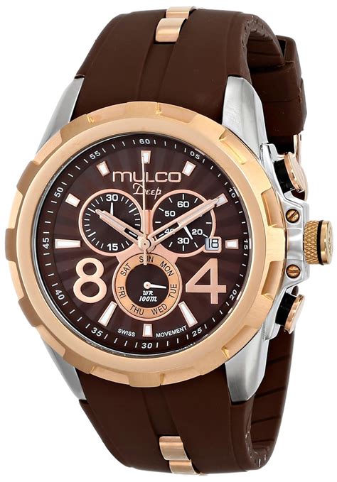 MULCO Unisex MW1-29382-033 Analog Display Swiss Quartz Brown Watch ...