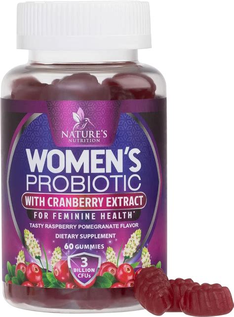 Amazon.com: Probiotics for Women Gummy - 6 Diverse Strains w/ Cranberry, PH Balance, Digestive ...