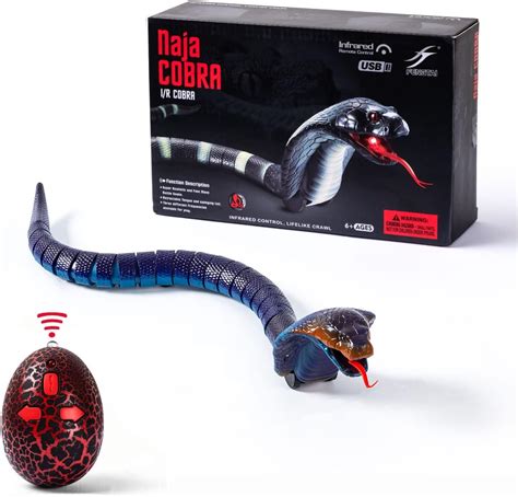 Buy AMCHSURI Remote Control Snakes Realistic Rc Snake Prank Blue Cobra ...