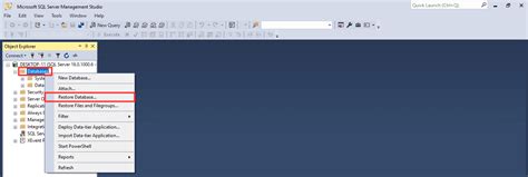 Image result for How to Restore Database Using SSMS V1.8