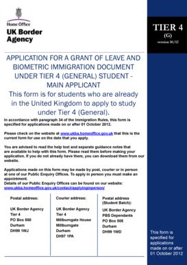 Fillable Online International Tier 4 Application Form.pdf Fax Email ...