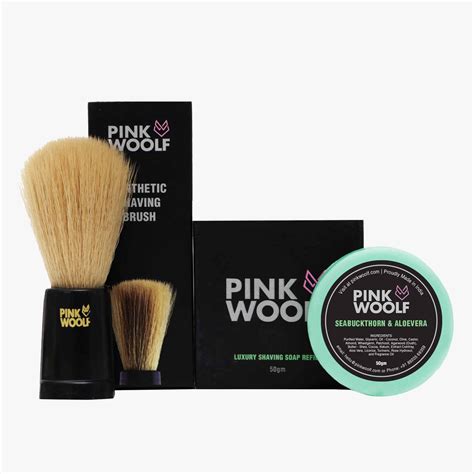 The Pink Woolf Shave Brush & Soap Refill Duo – PinkWoolf