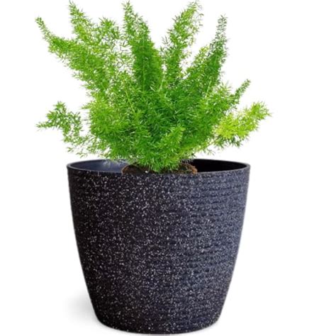 Garden Art Fiber Pot (20.5x17.7) cm | Outdoor,Indoor Decor, Ribbed ...