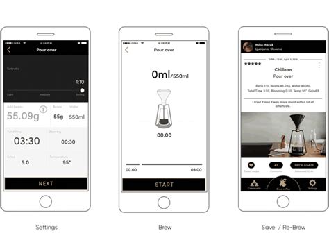 GINA vi aiuta a preparare il caffè all'americana tramite smartphone Android