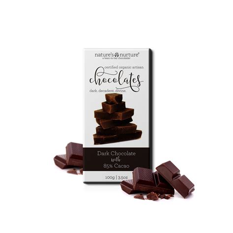 Natures Nurture | 85% ORGANIC DARK CHOCOLATE PLAIN | Natures Nurture