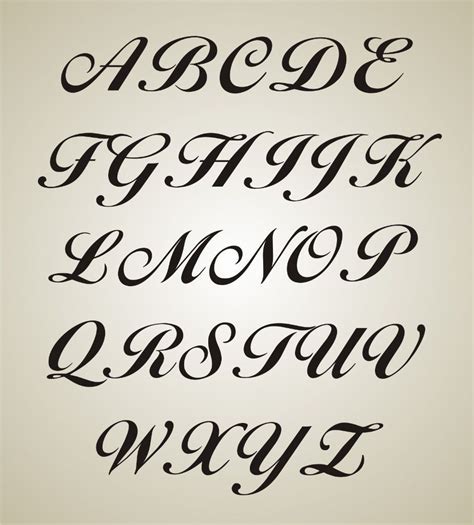 Alphabet STENCIL Fancy Script 4" Capital Letters Shabby French Decor ...