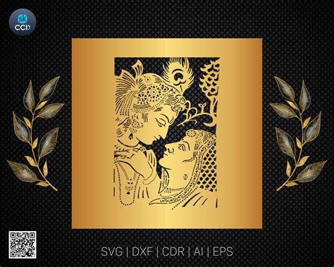 Buy Radha Krishna | Indian God | Wall Decor | Laser Cutting | DXF ...