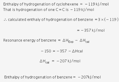 The enthalpy of hydrogenation of cyclohexene is -119.5kJ/mol - Home ...