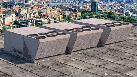 Industrial Rooftop Air Conditioning System Rusted 3D model | 3D Molier ...