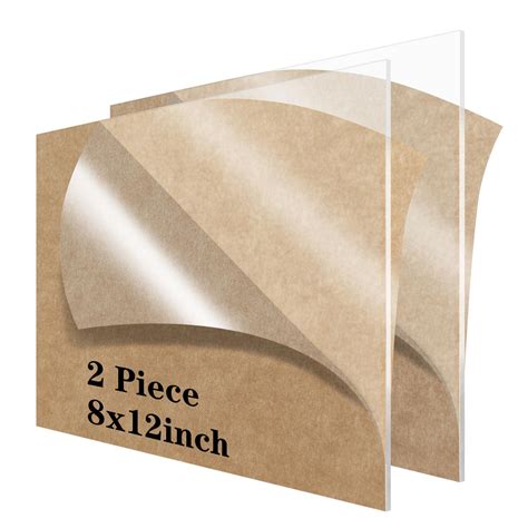 2 Pieces 8 X 12clear Acrylic Sheet Cast Plexiglass 1 | Desertcart INDIA