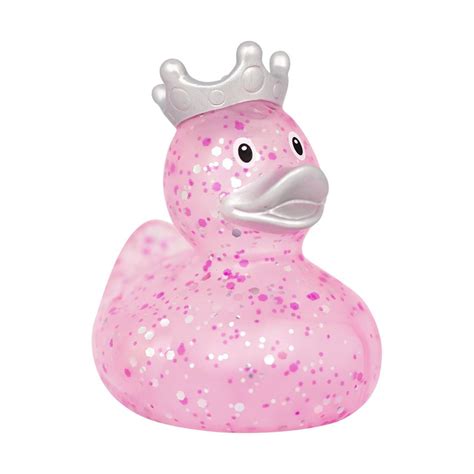 Glitter Rubber Duck Pink Crown.| Buy premium rubber ducks online