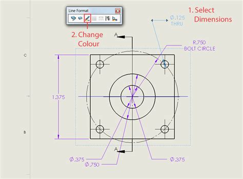 Image result for SolidWorks Drawing Dimensions Gray