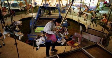 This Merry-Go-Round In China Has Installed Real Horses With Fake Ones ...