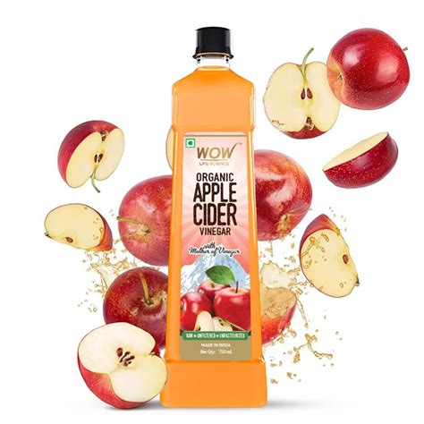 WOW Life Science Apple Cider Vinegar 750ml | Organic Himalayan Apples ...