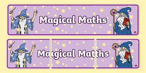 👉 Magical Maths Working Wall Display Banner - Twinkl