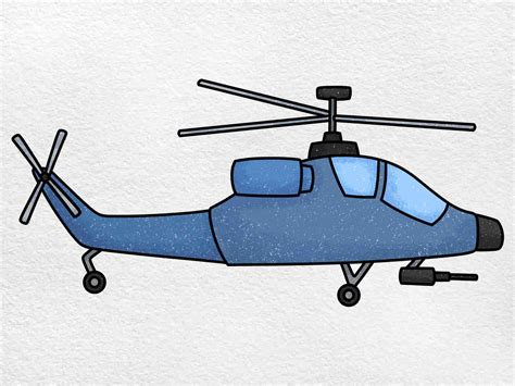 Apache Helicopter Drawing (easy) - HelloArtsy