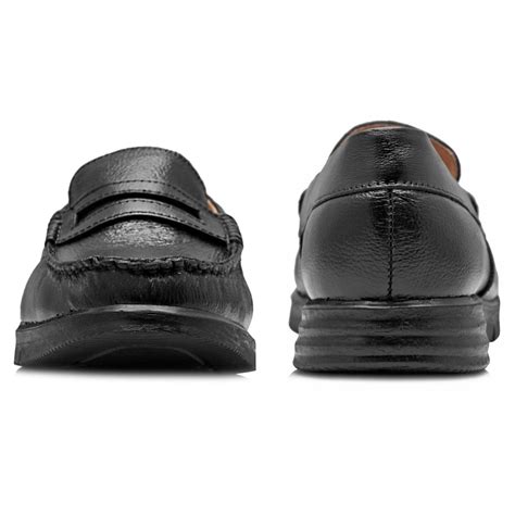 Black Penny Loafer Formal Shoes for Men | NDM Leather | TIMS ...